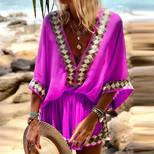 Conjunto Boho Vibe - Estampado e com Decote em V