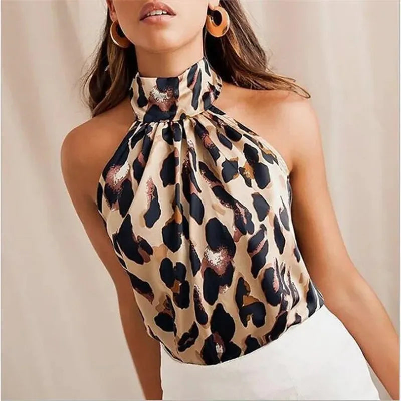 Blusa Onyx - Estampa Animal Print com Gola Halter